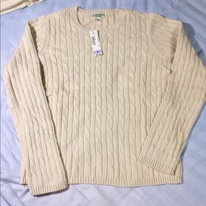 3/$35 New off white crew neck long sleeve sweater